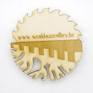 Coaster wooden plate ca. 95 mm diameter